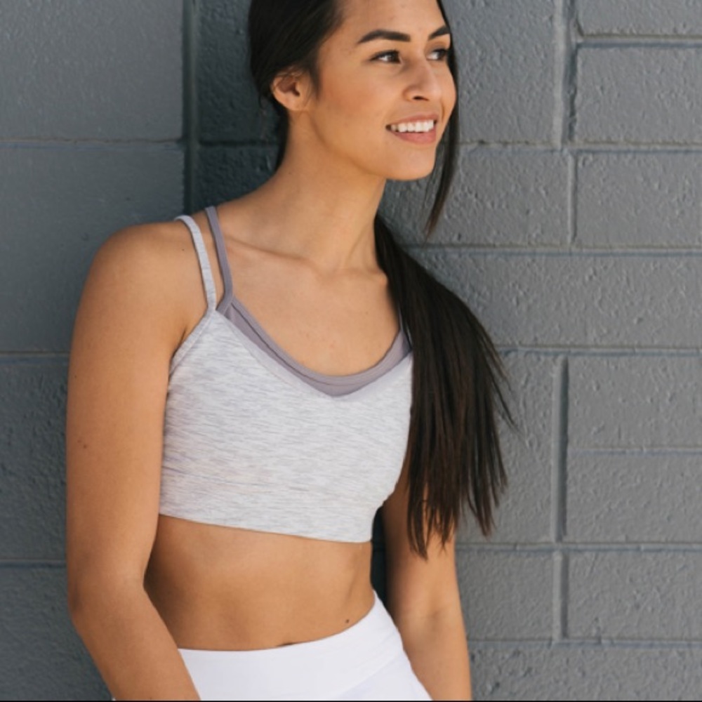 Gray Luxe Strappy Bra size Large